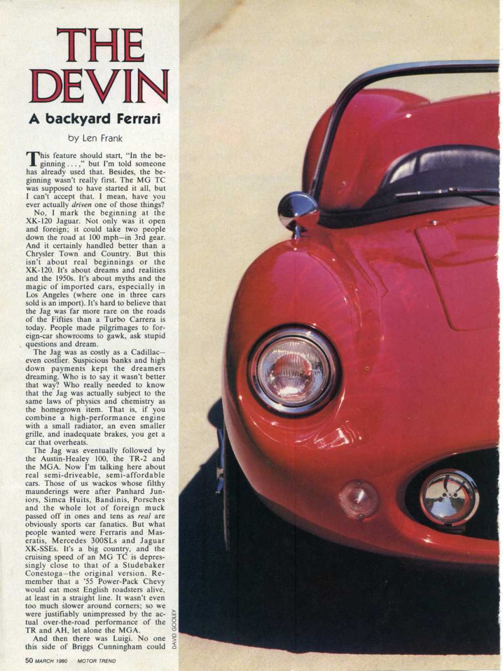 The Devin – A Backyard Ferrari: Part 1 (Motor Trend, March, 1980