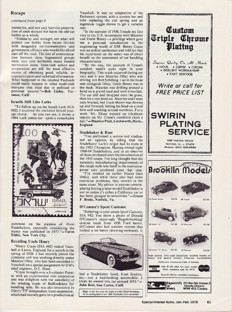 1977, Nov-Dec – SIA – Sport Customs | Undiscovered Classics